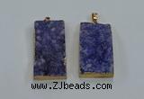 NGP8523 25*50mm - 27*53mm rectangle druzy agate pendants