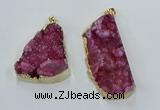 NGP8567 28*45mm - 35*50mm freeform druzy agate pendants wholesale