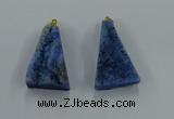 NGP8581 18*25mm - 25*40mm triangle druzy agate pendants wholesale