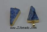 NGP8598 13*40mm - 20*35mm triangle druzy agate pendants wholesale