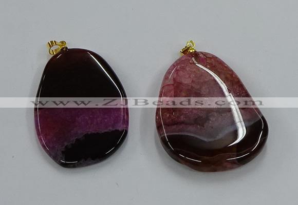 NGP8638 30*45mm - 35*50mm freeform druzy agate pendants wholesale