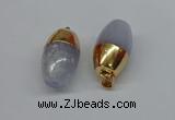 NGP8745 17*30mm rice agate gemstone pendants wholesale