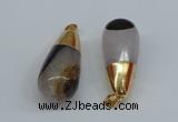 NGP8780 20*43mm teardrop agate gemstone pendants wholesale