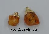 NGP8845 20*25mm - 30*40mm nuggets agate gemstone pendants