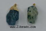 NGP8850 20*25mm - 30*40mm nuggets agate gemstone pendants