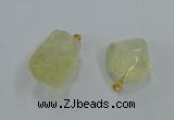 NGP8857 20*25mm - 30*40mm nuggets lemon quartz pendants wholesale