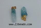 NGP8892 10*35mm - 20*45mm sticks crackle quartz pendants