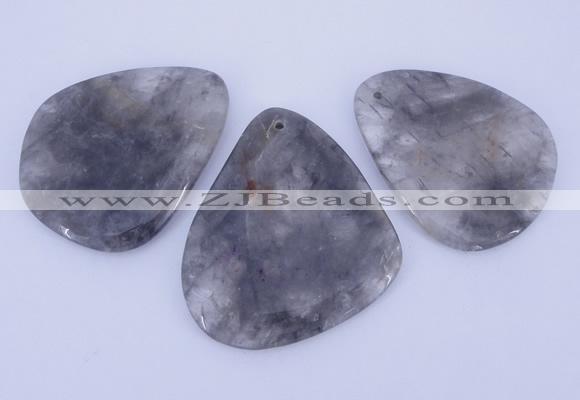 NGP949 5PCS 40-55mm*55-65mm freeform cloudy quartz gemstone pendants