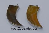 NGP9501 22*60mm - 25*65mm horn agate gemstone pendants wholesale