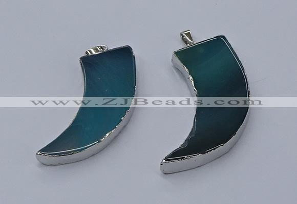 NGP9505 22*60mm - 25*65mm horn agate gemstone pendants wholesale