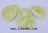 NGP951 5PCS 35-50mm*45-65mm freeform lemon jade gemstone pendants