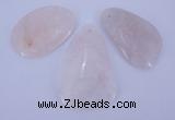 NGP959 5PCS 35-45mm*50-65mm freeform rose quartz gemstone pendants