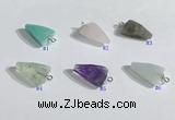 NGP9705 11*16mm arrowhead  mixed gemstone pendants wholesale