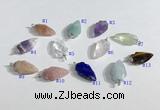 NGP9708 9*15mm arrowhead-shaped  mixed gemstone pendants wholesale