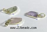 NGP9714 11*15mm horn-shaped  mixed gemstone pendants wholesale