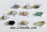 NGP9730 8*16mm sticks-shaped  mixed gemstone pendants wholesale