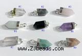 NGP9731 8*16mm sticks-shaped  mixed gemstone pendants wholesale