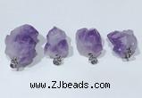 NGP9753 15*20mm-20*30mm freeform amethyst pendants wholesale