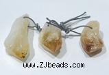 NGP9757 20*30mm-25*55mm freeform citrine pendants wholesale