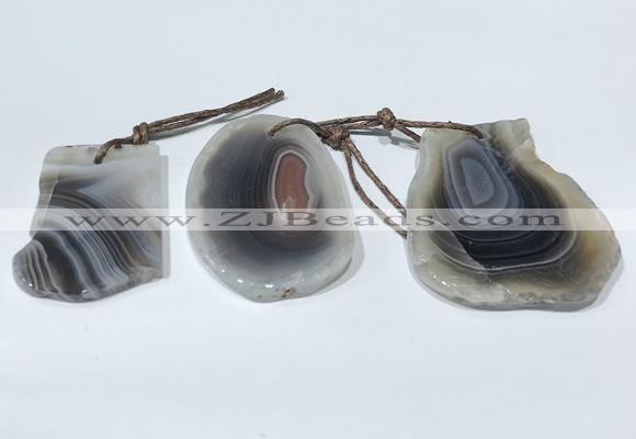 NGP9762 25*30mm-30*45mm freeform botswana agate pendants