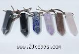 NGP9765 12*40mm-15*55mm sticks mixed gemstone pendants