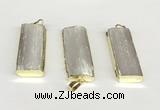 NGP9847 14*38mm - 18*45mm rectangle white calcite gemstone pendants