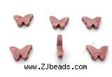 NGP9858 12*18mm butterfly pink wooden jasper pendant