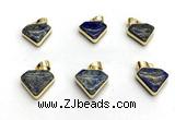 NGP9886 14*16mm faceted lapis lazuli pendant