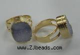 NGR07 13*18mm - 15*20mm freeform blue lace agate gemstone rings