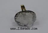 NGR1009 20*25mm - 22*30mm oval druzy quartz rings wholesale