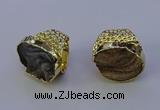 NGR1020 20*25mm - 25*35mm freeform druzy agate gemstone rings