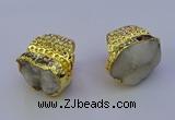 NGR1022 20*25mm - 25*35mm freeform druzy agate gemstone rings