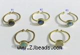 NGR1109 8mm coin  mixed gemstone rings wholesale