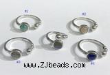 NGR1117 8mm coin  mixed gemstone rings wholesale