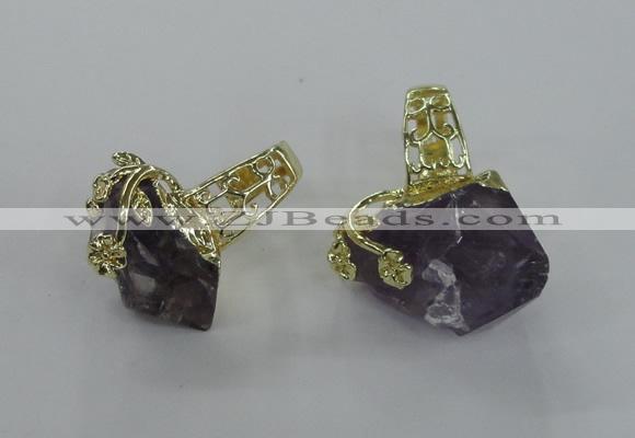 NGR143 18*25mm - 22*30mm faceted nuggets druzy amethyst rings