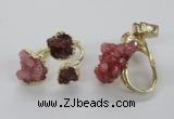 NGR151 8*10mm - 15*20mm nuggets druzy quartz rings wholesale