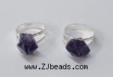 NGR168 10*14mm - 12*16mm faceted nuggets amethyst gemstone rings