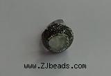 NGR2005 20*25mm flower druzy quartz rings wholesale