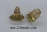 NGR201 15*25mm - 16*30mm faceted nuggets lemon quartz rings