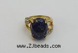 NGR2012 10*15mm faceted oval lapis lazuli gemstone rings
