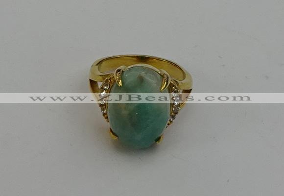 NGR2028 10*15mm faceted oval amazonite gemstone rings