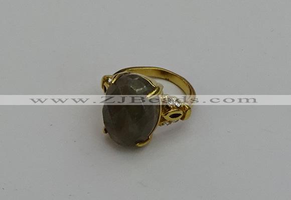 NGR2095 10*15mm faceted oval labradorite gemstone rings