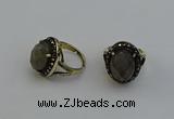 NGR2115 10*15mm faceted oval labradorite gemstone rings wholesale