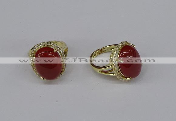 NGR244 13*18mm oval agate gemstone rings wholesale