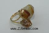 NGR25 13*18mm - 20*25mm faceted nuggets citrine gemstone rings