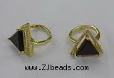 NGR277 14*14mm triangle agate gemstone rings wholesale