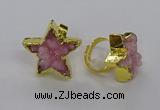 NGR283 25*25mm - 30*30mm star druzy agate gemstone rings