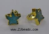 NGR284 25*25mm - 30*30mm star druzy agate gemstone rings
