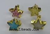 NGR287 25*25mm - 30*30mm star druzy agate gemstone rings