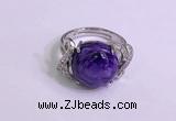 NGR3011 925 sterling silver with 14mm flat  round charoite rings